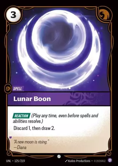 Lunar Boon - UNL-125 - Unleashed - Riftbound card