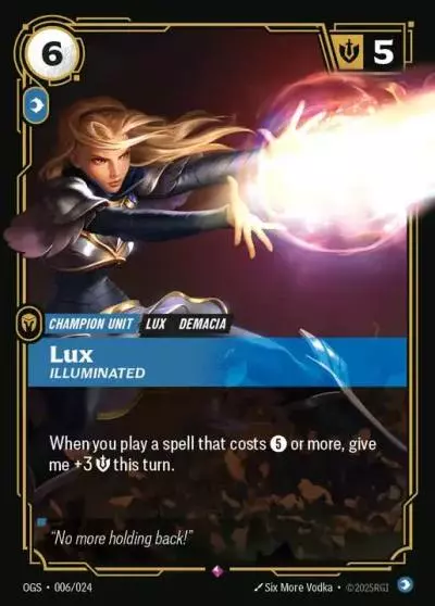 Lux Illuminated - OGS-006 - Proving Grounds - Riftbound card