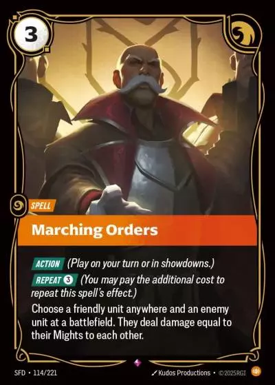 Marching Orders - SFD-114 - Spiritforged - Riftbound card