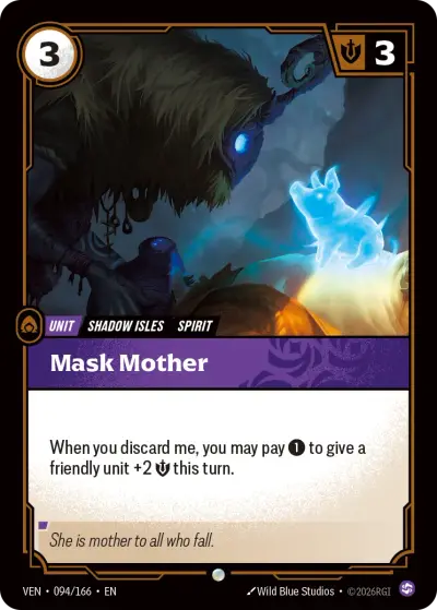 Mask Mother VEN-094 Vendetta Riftbound card