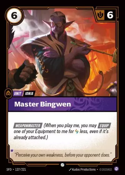 Master Bingwen - SFD-127 - Spiritforged - Riftbound card