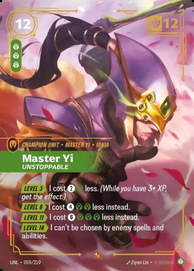 Master Yi, Unstoppable - UNL-059 - Unleashed - Riftbound card