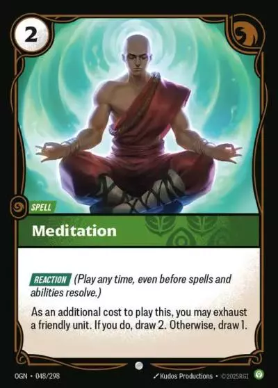 Meditation - OGN-048 - Origins - Riftbound card