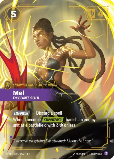 Mel Defiant Soul VEN-188 Vendetta Riftbound card