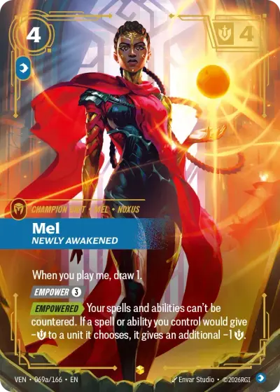 Mel Newly Awakened VEN-069a Vendetta Riftbound card