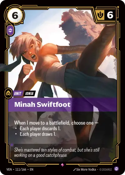 Minah Swiftfoot VEN-111 Vendetta Riftbound card