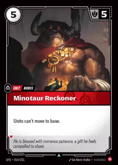 Minotaur Reckoner - SFD-014 - Spiritforged - Riftbound card