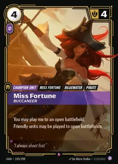 Miss Fortune Buccaneer - OGN-193 - Origins - Riftbound card