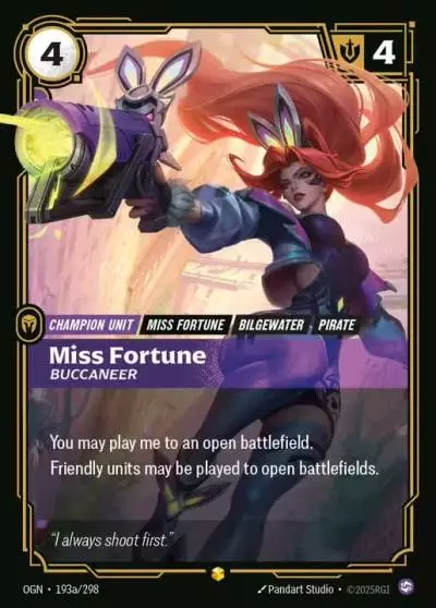 Miss Fortune Buccaneer - OGN-193a - Origins - Riftbound card