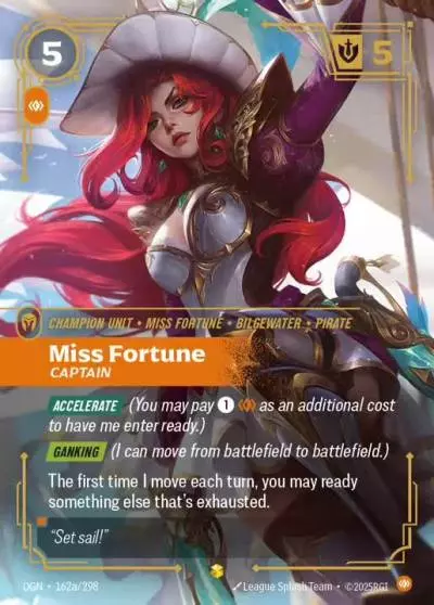 Miss Fortune Captain - OGN-162a - Origins - Riftbound card