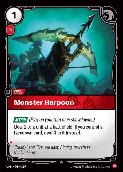 Monster Harpoon - UNL-014 - Unleashed - Riftbound card