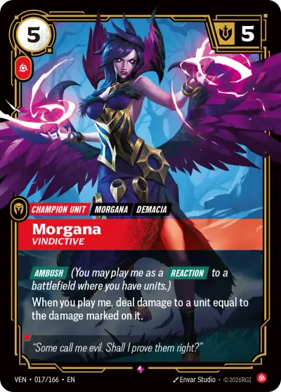 Morgana Vindictive VEN-017 Vendetta Riftbound card
