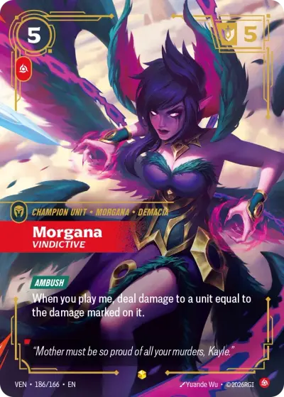 Morgana Vindictive VEN-186 Vendetta Riftbound card