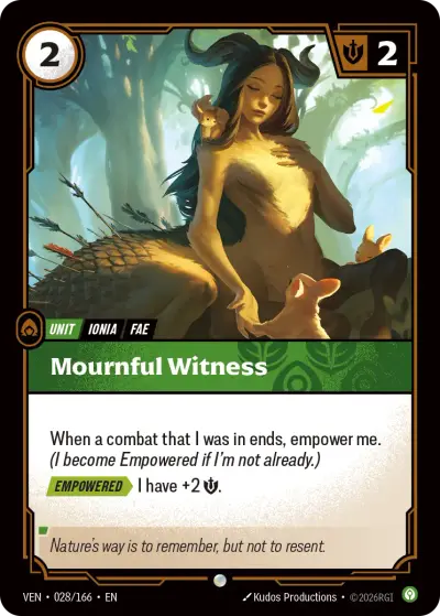 Mournful Witness VEN-028 Vendetta Riftbound card