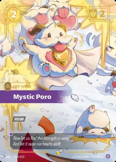 Mystic Poro - UNL-224 - Unleashed - Riftbound card