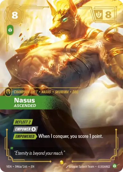 Nasus Ascended VEN-046a Vendetta Riftbound card