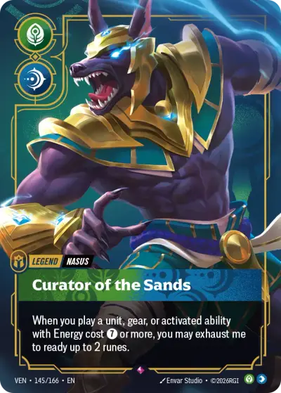 Nasus Curator Of The Sands VEN-145 Vendetta Riftbound card