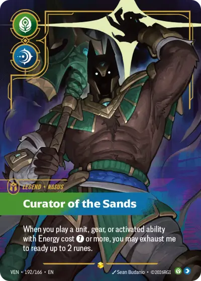 Nasus Curator Of The Sands VEN-192 Vendetta Riftbound card