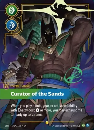 Nasus Curator Of The Sands VEN-192s Vendetta Riftbound card