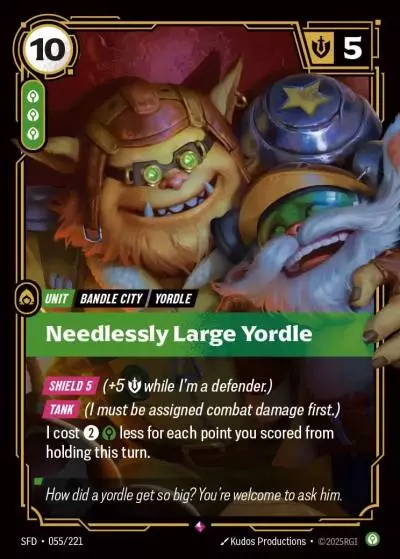 Needlessly Large Yordle - SFD-055 - Spiritforged - Riftbound card