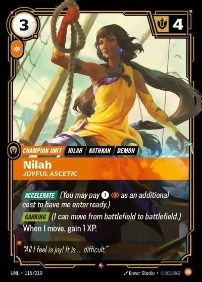 Nilah, Joyful Ascetic - UNL-115 - Unleashed - Riftbound card