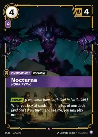 Nocturne Horrifying - OGN-194 - Origins - Riftbound card
