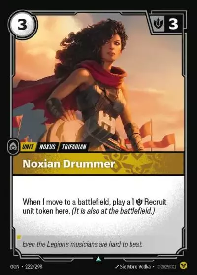 Noxian Drummer - OGN-222 - Origins - Riftbound card