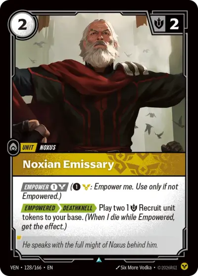 Noxian Emissary VEN-128 Vendetta Riftbound card