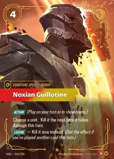 Noxian Guillotine - OGN-254 - Origins - Riftbound card