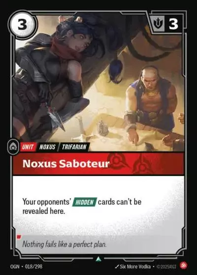 Noxus Saboteur - OGN-018 - Origins - Riftbound card