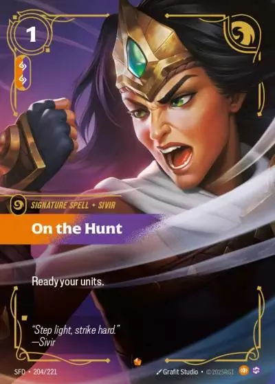On the Hunt - SFD-204 - Spiritforged - Riftbound card