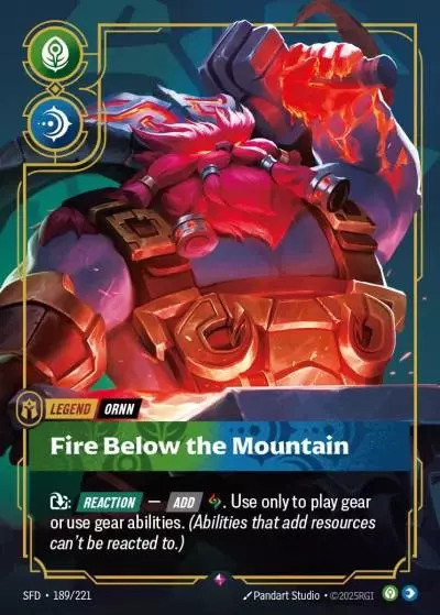 Ornn, Fire Below the Mountain - SFD-189 - Spiritforged - Riftbound card