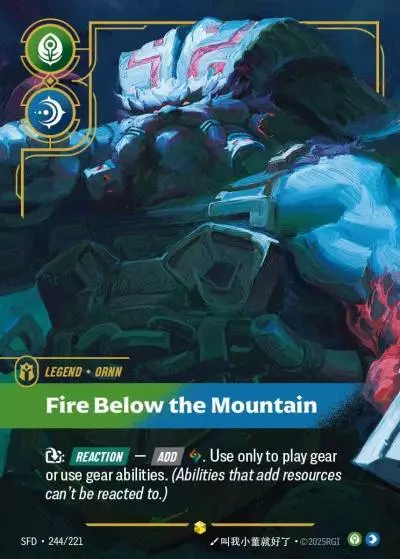 Ornn, Fire Below the Mountain - SFD-244 - Spiritforged - Riftbound card