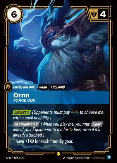 Ornn, Forge God - SFD-085a - Spiritforged - Riftbound card