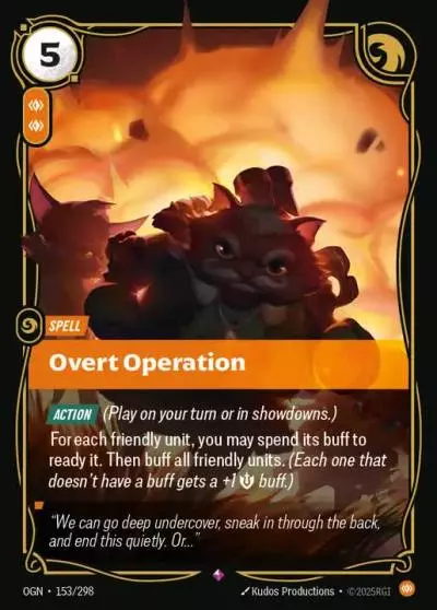 Overt Operation - OGN-153 - Origins - Riftbound card