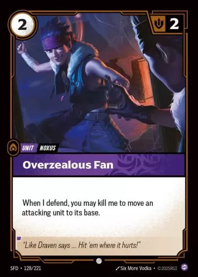 Overzealous Fan - SFD-128 - Spiritforged - Riftbound card