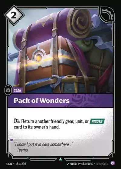 Pack of Wonders - OGN-181 - Origins - Riftbound card