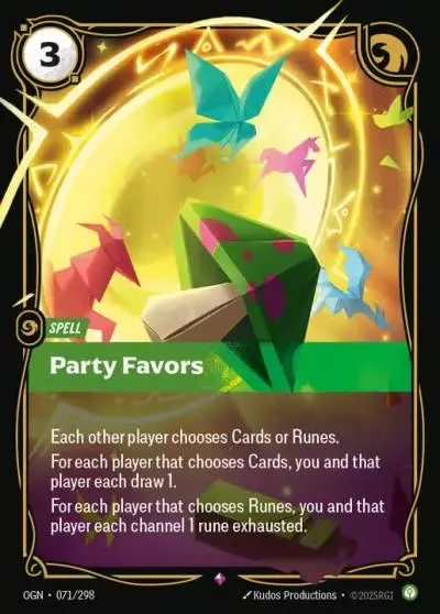 Party Favors - OGN-071 - Origins - Riftbound card