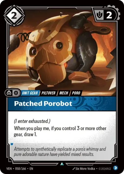 Patched Porobot VEN-058 Vendetta Riftbound card