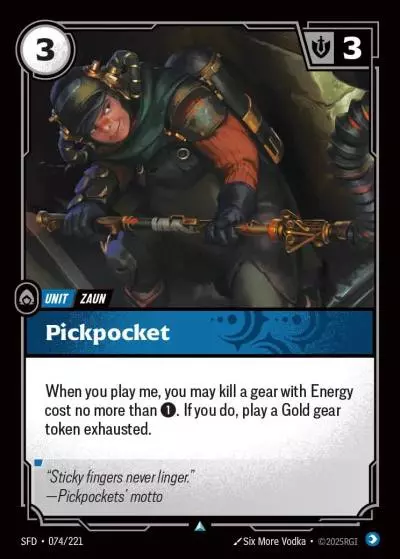Pickpocket - SFD-074 - Spiritforged - Riftbound card