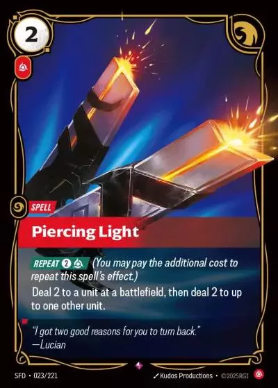Piercing Light - SFD-023 - Spiritforged - Riftbound card