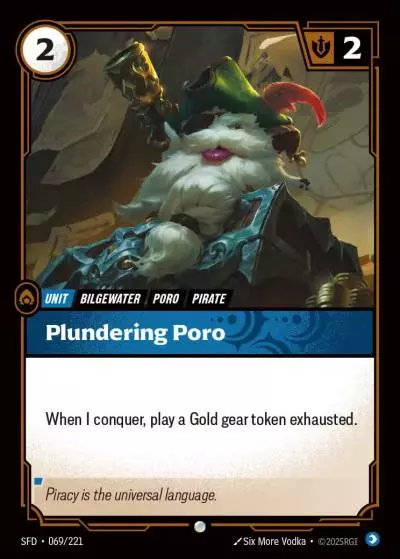 Plundering Poro - SFD-069 - Spiritforged - Riftbound card