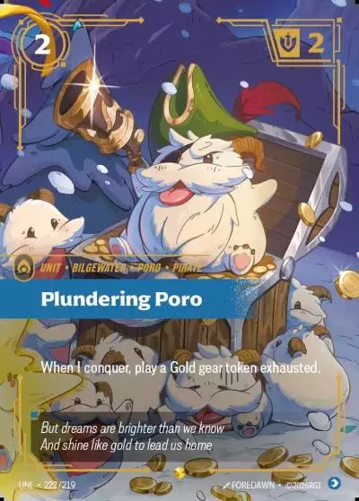 Plundering Poro - UNL-222 - Unleashed - Riftbound card
