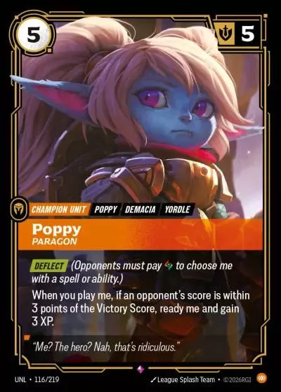 Poppy, Paragon - UNL-116 - Unleashed - Riftbound card