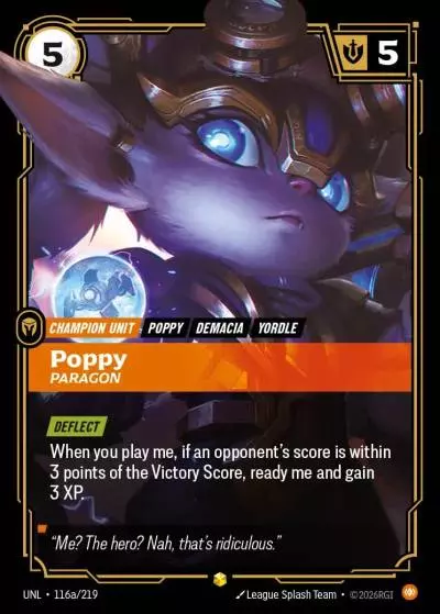 Poppy, Paragon - UNL-116a - Unleashed - Riftbound card