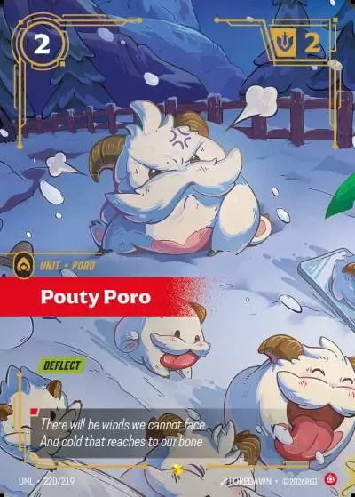 Pouty Poro - UNL-220 - Unleashed - Riftbound card