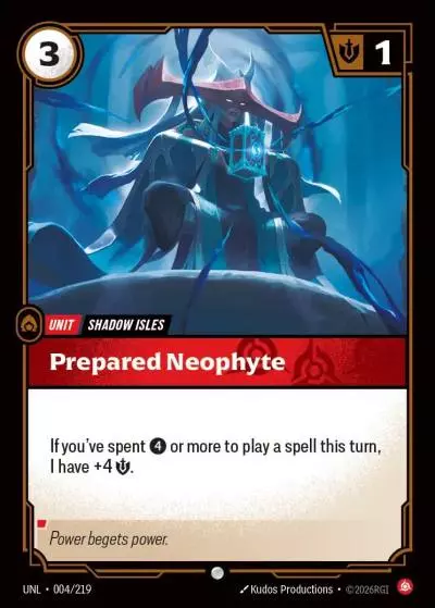 Prepared Neophyte - UNL-004 - Unleashed - Riftbound card