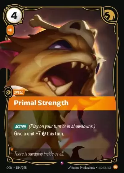 Primal Strength - OGN-154 - Origins - Riftbound card