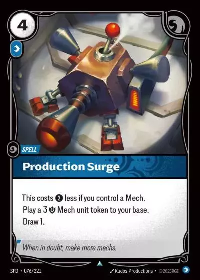 Production Surge - SFD-076 - Spiritforged - Riftbound card