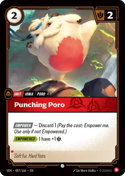 Punching Poro VEN-007 Vendetta Riftbound card